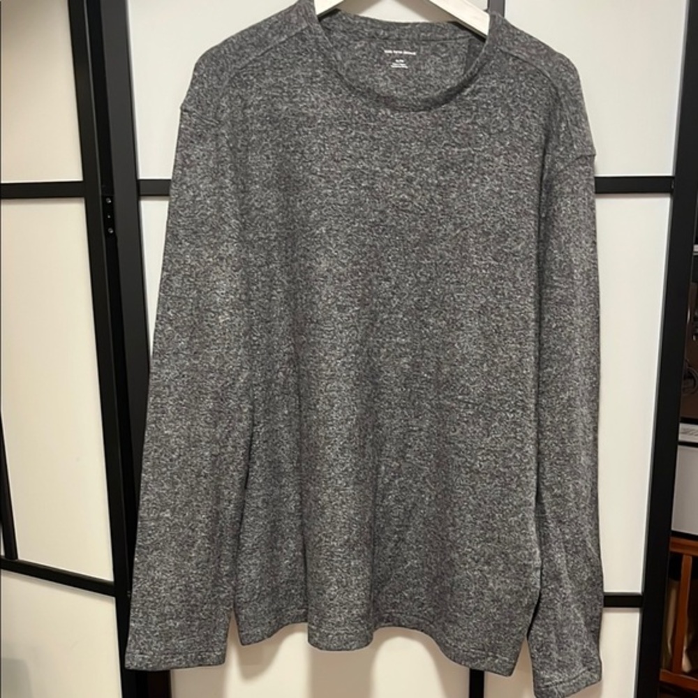 Saks Fifth Avenue Gray Long Sleeve Soft Sweater Men's Size XL